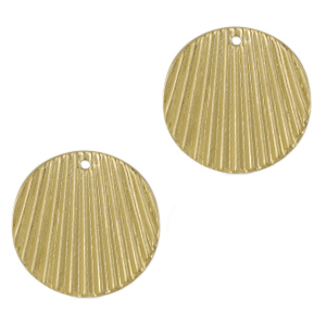 DQ European metal charms 21mm Gold (nickel free)