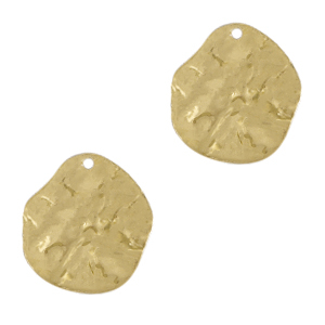 DQ European metal charms irregular Gold (nickel free)