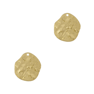 DQ European metal charms irregular Gold (nickel free)