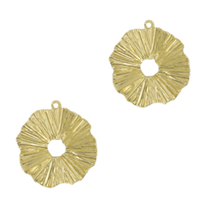 DQ European metal charms irregular 18mm Gold (nickel free)