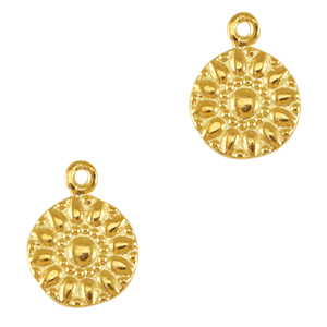 DQ European metal charms flower Gold (nickel free)