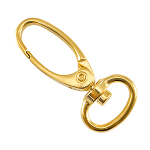 DQ European metal findings key chain 41mm Gold (nickel free)