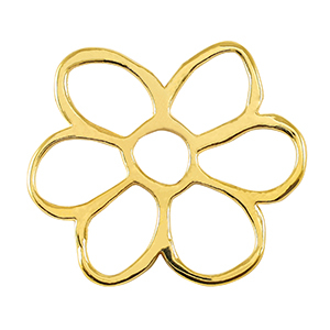 DQ European metal charms charm / connector flower Gold (nickel free)