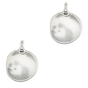 DQ European metal charms irregular 12mm Antique Silver (nickel free)