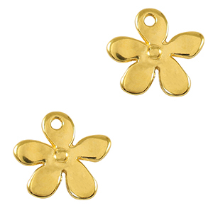 DQ European metal charms flower Gold (nickel free)