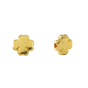 DQ European metal beads clover Gold (nickel free)