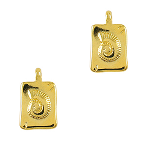 DQ European metal charms shell Gold (nickel free)