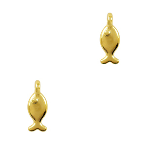 DQ European metal charms fish Gold (nickel free)