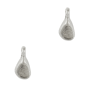 DQ European metal charms shell Antique Silver (nickel free)
