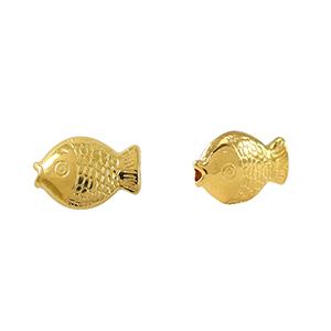 DQ European metal beads fish Gold (nickel free)