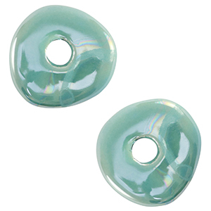DQ greek ceramic beads donut Turquoise