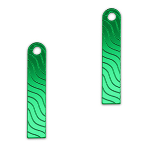 Statement charms bar wave Metallic Kelly Green