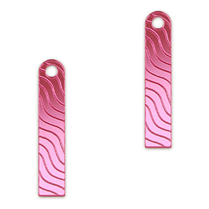 Statement charms bar wave Metallic Magenta Purple