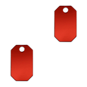 Statement charms octagon Metallic Red