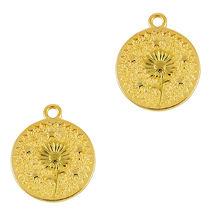 DQ European metal charms flower Gold (nickel free)