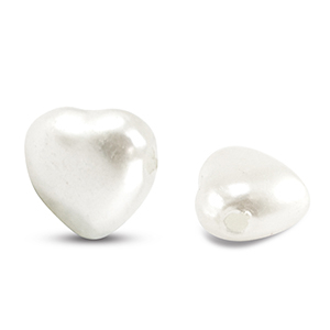 Imitation freshwater pearls heart White