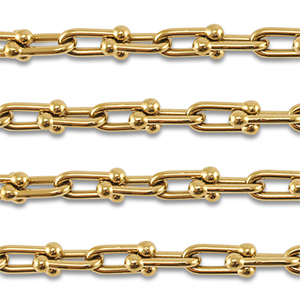 Stainless steel findings belcher chain oval Gold
