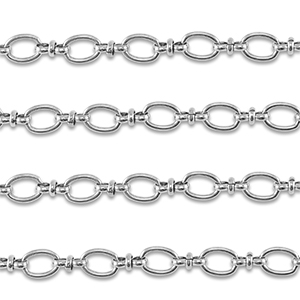 Stainless steel findings belcher chain oval Silver