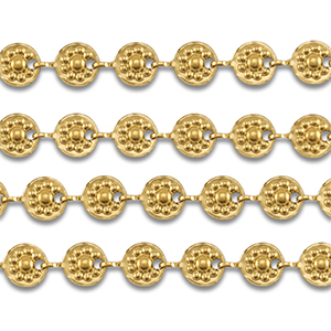 Stainless steel findings belcher chain round Gold