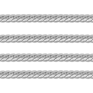 Stainless steel findings belcher chain curb links flat Silver