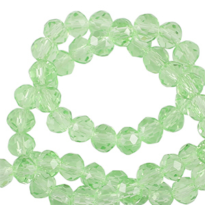 Top faceted beads 3x2mm disc Spring Green