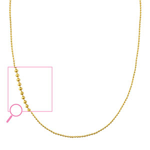 Stainless steel necklaces ball chain Mix&Match Gold