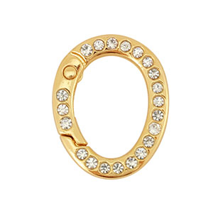 Colourful jewellery findings key chain egg-shaped Gold