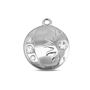 BY31&reg; Stainless steel charms moon & sun Silver