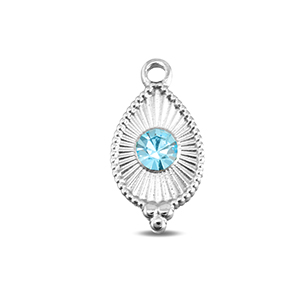 BY31&reg; Stainless steel charms drop Silver-Aqua