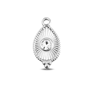 BY31&reg; Stainless steel charms drop Silver-Crystal