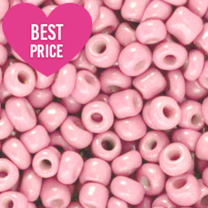 Glass seed beads 6/0 (4mm) Posy Pink