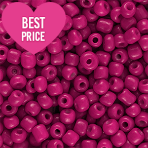 Glass seed beads 8/0 (3mm) Magenta Pink