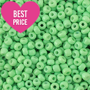 Glass seed beads 12/0 (2mm) Light Green