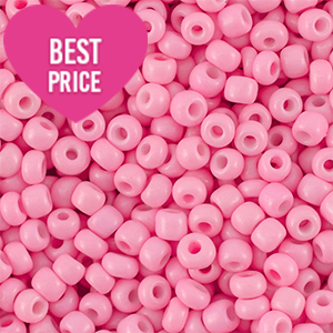 Glass seed beads 8/0 (3mm) Pink