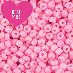 Glass seed beads 8/0 (3mm) Pretty Pink