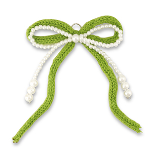 Statement charms double bow White-Green