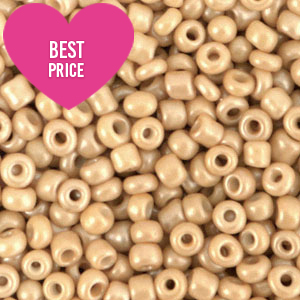 Glass seed beads 12/0 (2mm) Chamois Beige