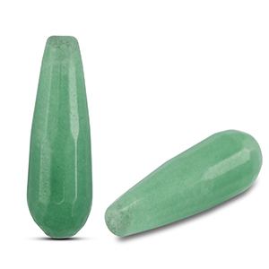 Natural stone beads Quartz drop Green