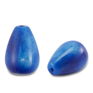 Natural stone beads Quartz drop Blue