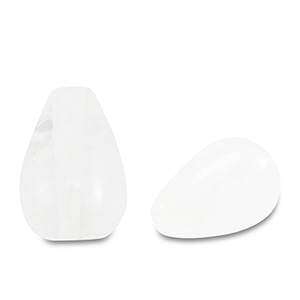 Natural stone beads Glass drop White