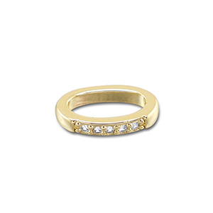 Brass TQ metal charms oval Gold