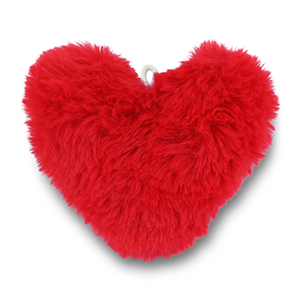 Statement charms pompom heart Red