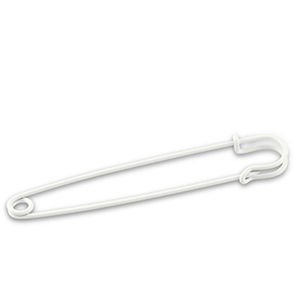 Metal findings ornamental pin White