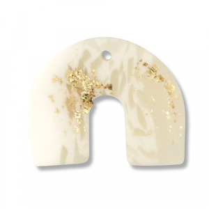 Polymer pendants arch Off White-Beige-Gold