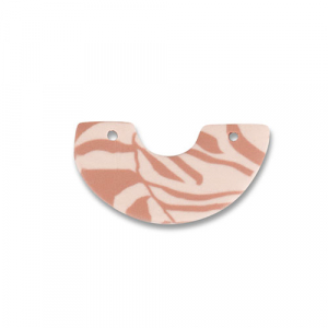 Polymer pendants arch Light Peach Pink-Light Brown