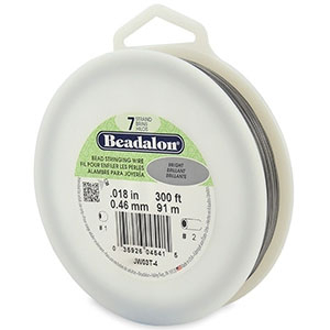 Beadalon stringing wire 7 strand 0.46mm Bright Stainless Steel
