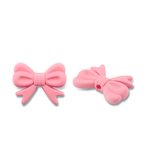 Acrylic beads bow Salmon Pink