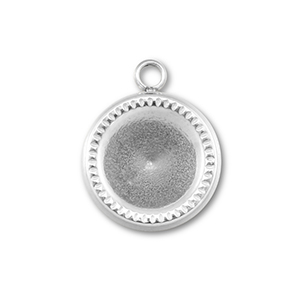 BY31&reg; Stainless steel charms with setting for SS39 chaton Silver