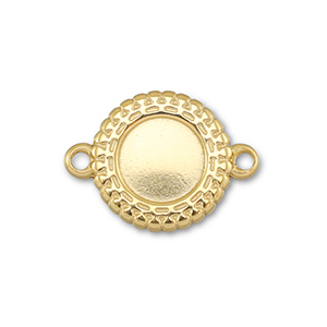 BY31&reg; Stainless steel connector with setting for SS30 flat back Gold