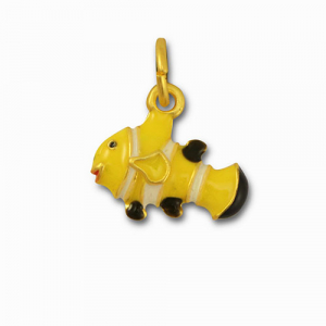 Metal charms clownfish Yellow-Gold